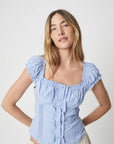 Blouse Raina Bleue All Row - Ex - voto