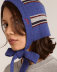 Bonnet Rayé Bleu Damson Madder - Ex - voto