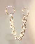 Boucle d'oreille Bilak Double Chain - Ex - voto