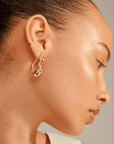 Boucles D'oreilles Anneaux Chunky Loulia Pilgrim (Or ou Argent) - Ex - voto