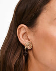 Boucles d'Oreilles avec Billes Still Pilgrim (Or et Brun ou Argent et Jaune) - Ex-voto