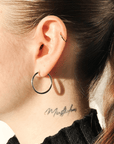 Boucles d'oreilles Grands Hoops Argent Horace - Ex - voto