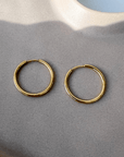Boucles d'oreilles Grands Hoops Or Horace - Ex - voto