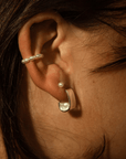 Boucles d'Oreilles Hoops Perle Cachée Argent Sarah Bijoux - Ex - voto