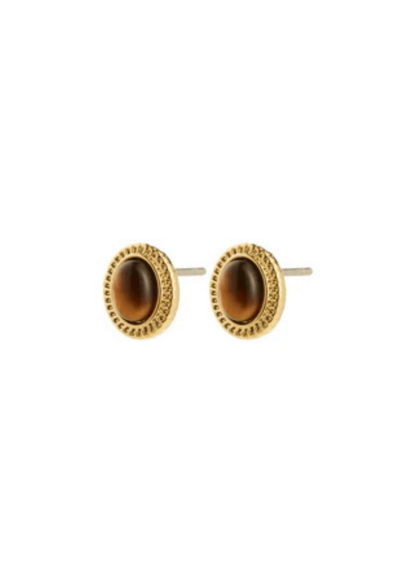 Boucles d'oreilles Oeil de Tigre Between Pilgrim - Ex - voto