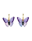 Boucles d'oreilles Papillon Mauve Coucou Suzette - Ex - voto