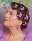 Boucles d'oreilles Papillon Mauve Coucou Suzette - Ex - voto