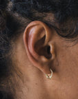 Boucles d'Oreilles Petits Hoops Filé Or Vermeille Sarah Bijoux - Ex-voto