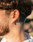 Boucles d'oreilles Petits Hoops Triolet Argent Sarah Bijoux - Ex - voto