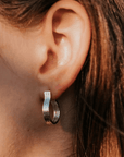 Boucles d'oreilles Petits Hoops Triolet Argent Sarah Bijoux - Ex - voto