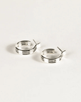 Boucles d'oreilles Petits Hoops Triolet Argent Sarah Bijoux - Ex - voto