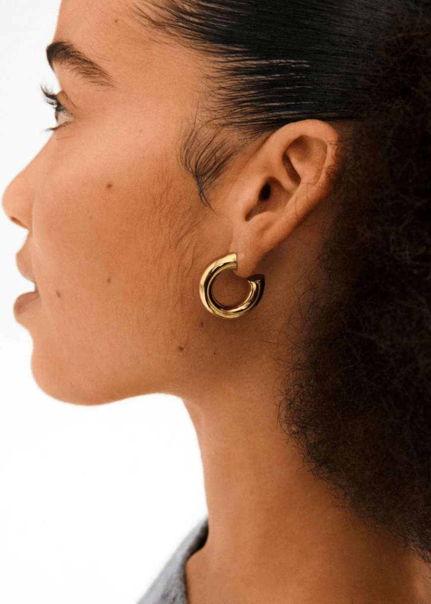Pilgrim Phase Large Hoop Earrings (Gold or Silver)