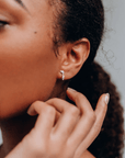 Boucles d'oreilles Studs Pépite Funk Argent Sarah Bijoux - Ex - voto