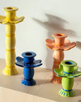 Bougeoir Posy Orange &k - Ex - voto