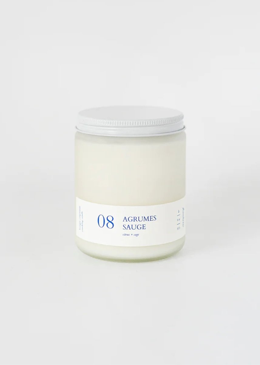 Bougie crépitante Flambette 08 - Agrumes + Sauge 8oz - Ex - voto