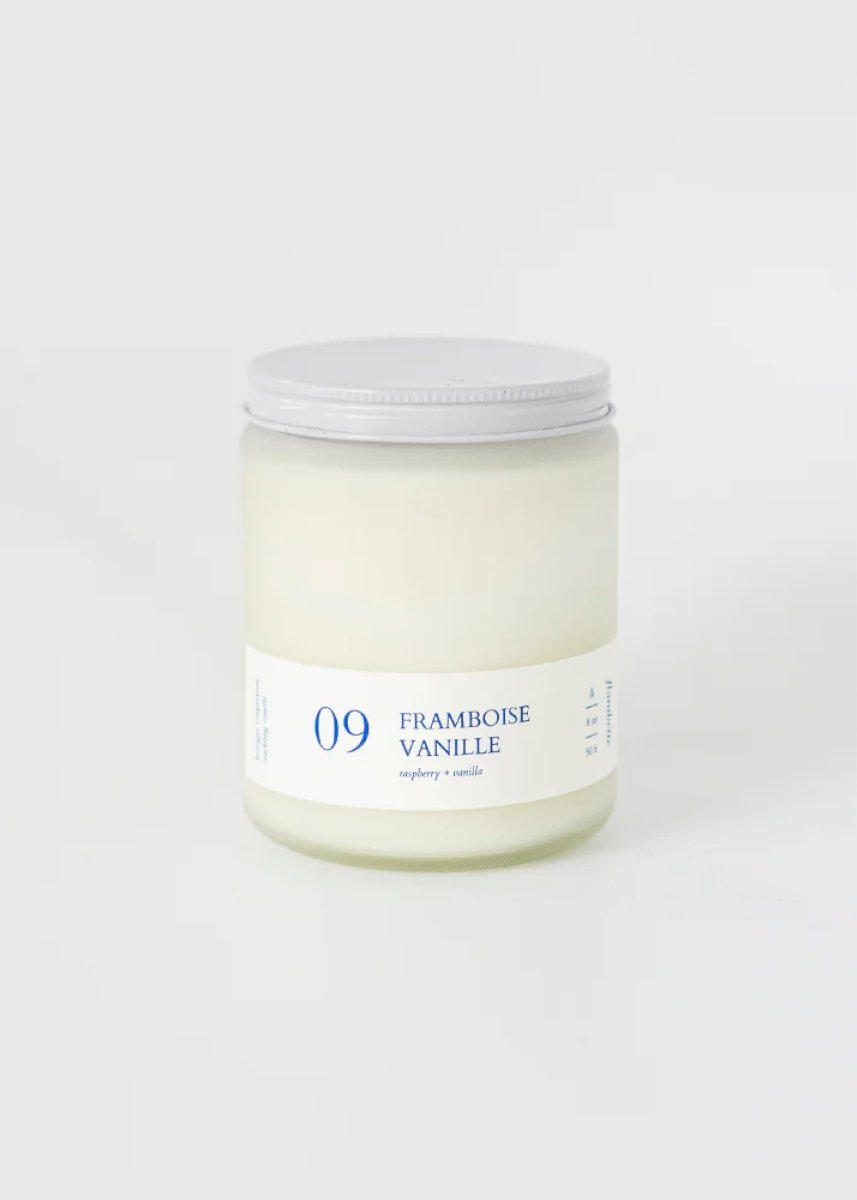 Bougie crépitante Flambette 09 - Framboise + Vanille 8oz - Ex - voto