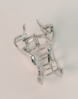 Nar'sha Silver Wave Hair Claw Clip