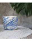Cache - pot Caspian Bleu Marbré 3,75 x 3,5 AD - Ex - voto