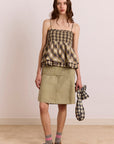 Camisole Azalea Carreaux Cardamome Damson Madder - Ex-voto