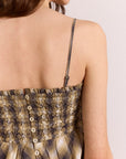 Camisole Azalea Carreaux Cardamome Damson Madder - Ex-voto