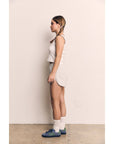 Camisole Blanche Couture Contrastée The Blank Lab - Ex - voto