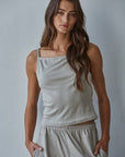 Camisole Bretelles Spaghetti Gris By Together - Ex - voto