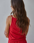 Camisole Bretelles Spaghetti Rouge By Together - Ex - voto