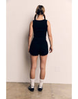 Camisole Noire Couture Contrastée The Blank Lab - Ex - voto