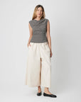 Camisole Rayée Rumi Noire et Beige Mod Ref - Ex - voto