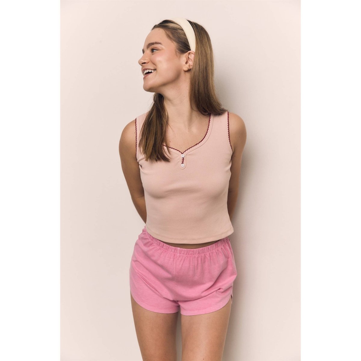 The Blank Lab Contrast Trim Couture Pink Cami – Ex-voto