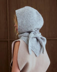 Capuchon avec foulard en Alpaca Gris Clair Arctic Fox - Ex - voto