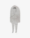 Capuchon avec foulard en Alpaca Gris Clair Arctic Fox - Ex - voto