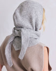 Capuchon avec foulard en Alpaca Gris Clair Arctic Fox - Ex - voto