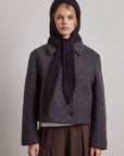 Capuchon avec foulard en Alpaca Noir Arctic Fox - Ex-voto