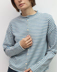 Cardigan Elisa Rayures Bleues et Crèmes All Row - Ex-voto