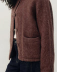 Cardigan Funnel en Alpaca Cocoa Kuwalla - Ex-voto