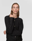 Cardigan Kora Minimum Noir - Ex - voto