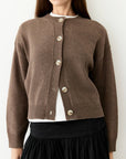 Cardigan Lucy Mocha All Row - Ex - voto