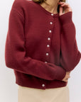 Cardigan Malin Rouge All Row - Ex - voto
