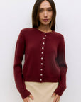 Cardigan Malin Rouge All Row - Ex - voto