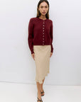 Cardigan Malin Rouge All Row - Ex - voto