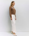Cardigan Meave Brun et Bleu All Row - Ex-voto