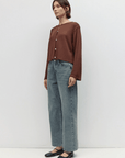 Cardigan Morgan Brun All Row - Ex-voto