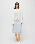 Cardigan Morgan Crème All Row - Ex-voto