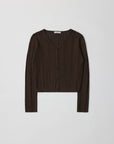 Cardigan Pointelle Faye All Row Noir - Ex - voto