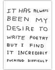 Carnet A5 Write Poetry D. Shrigley - Ex - voto