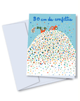 Carte de Souhaits 30cm de confettis TOUTE (bleu) - Ex - voto