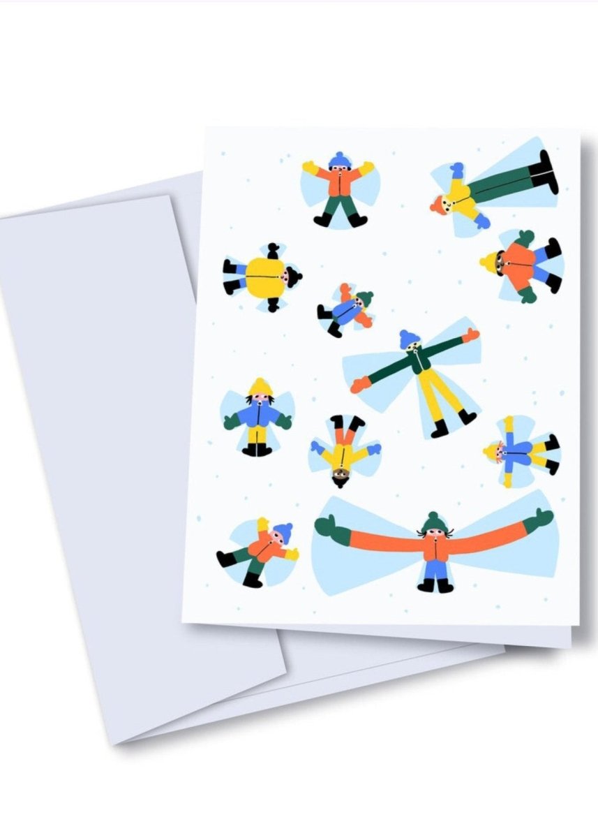 Carte de Souhaits Anges dans la Neige TOUTE - Ex - voto