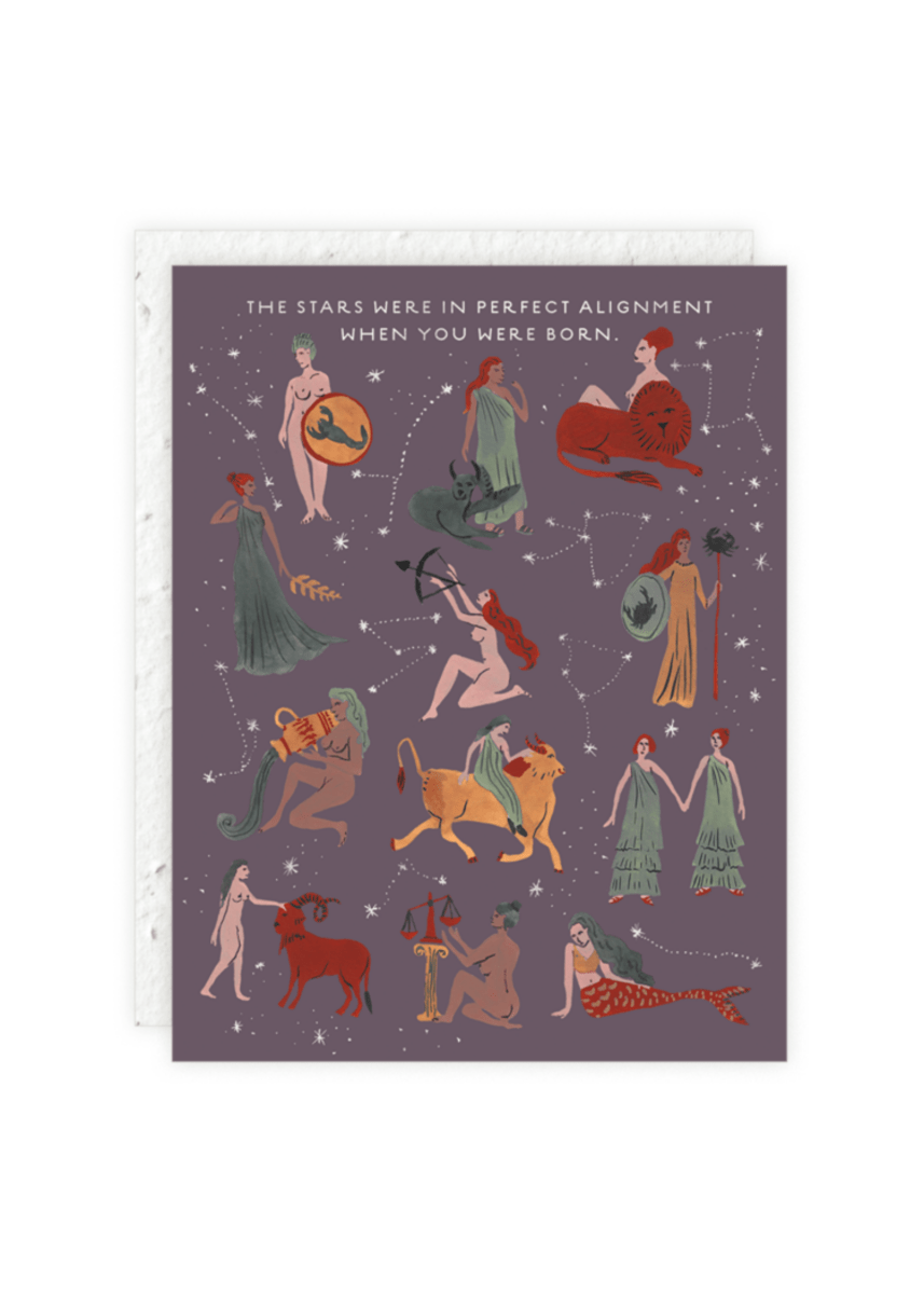 Carte de Souhaits Astrological Ladies Seedlings - Ex - voto