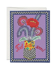 Carte de Souhaits Feel Better Bouquet Red Cap Cards - Ex - voto